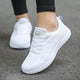 Breathable Walking Mesh Flat White Sneakers