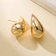 Vintage Gold Color Plated Chunky Dome Drop Earrings