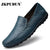 Genuine Leather Mens Loafers Italian Breathable Slip on Shoes